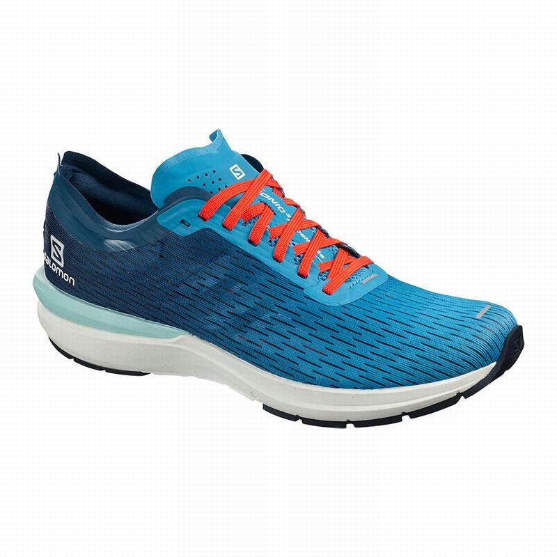 Chaussure Running Salomon Homme Bleu / Bleu Marine - Salomon SONIC 3 ACCELERATE - France (4860-DWMZI